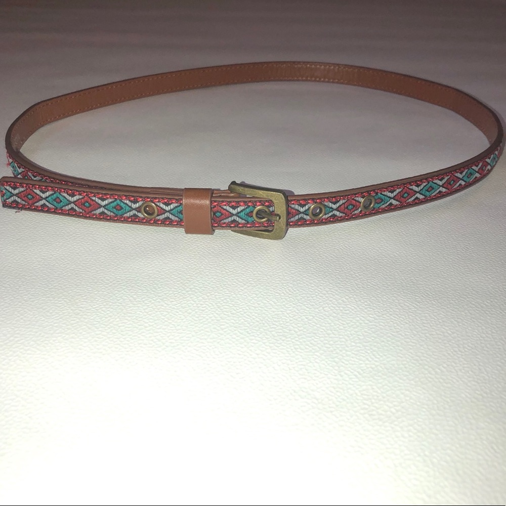 Diamond Pattern Slim Belt